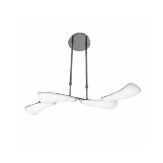 Netlighting Mistral Telescopic 24W LED Line 3000K 2160lm Chrome Frosted Acrylic in Grey