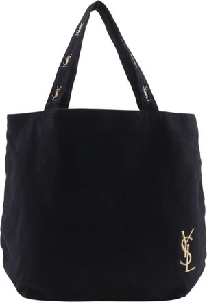 Saint Laurent Black Canvas Eco-Bag Tote Bag (Pre-Owned)