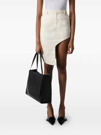 Coperni floral jacquard asymmetric skirt - women - Fabric - 38 - Neutrals