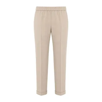 Antonelli Dames, Broeken, Beige, Maat: L Leer