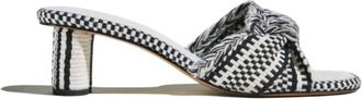 Amambaih Womens Jimena Mules Sandals In Ivory Black