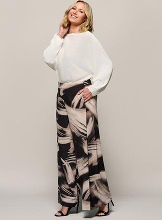 Mart Visser Aiden Print Broek Zwart / Off White Maxi