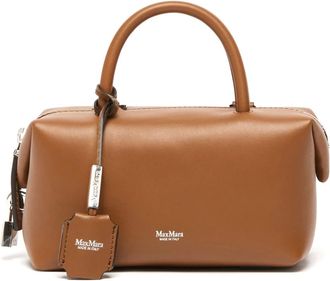 Max Mara Tassen, Dames, Bruin, ONE Size, Leer, Holldalls Leren Schoudertas