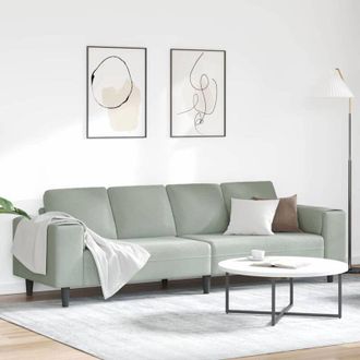 vidaXL vidaXL Set di divani Grigio chiaro Velluto