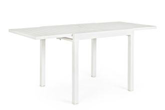 Konte Design Mesa extensible de aluminio blanco 83x80 cm - 166x80 cm