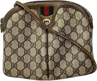Gucci Pre-owned Cross Body Bags, female, Beige, Size: ONE SIZE Pre-owned GG Supreme PVC Shoulder Bag