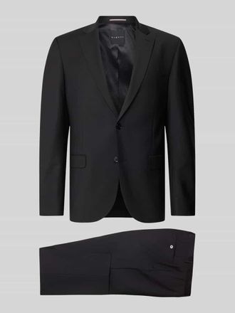 Bugatti Regular Fit Anzug mit 2-Knopf-Sakko in Black, Gr&ouml;&szlig;e 25