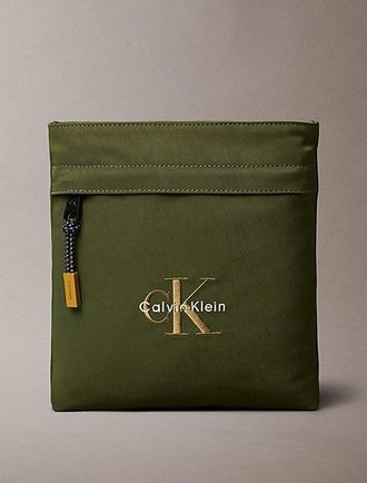 Calvin Klein Nylon Monogram Logo Flatpack