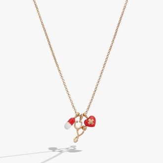 Alex and Ani Unsung Hero Healthcare Charm Necklace in Gold at Nordstrom