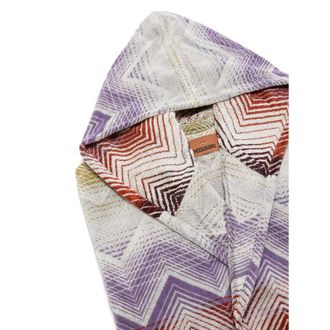 Missoni Home Zigzag Jacquard Cotton Robe - Purple