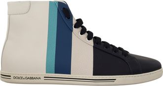 Dolce & Gabbana Mens Multicolor Leather Mid Top Sneakers Shoes