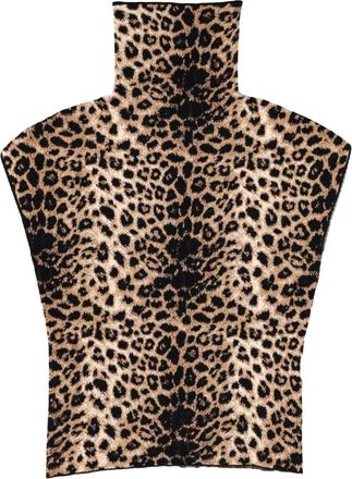 Circus Hotel Leopard Animal Print Turtle Neck Top