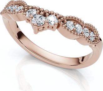 Pompeii3 Serina Diamond Wedding Guard Ring 14k Gold Lab Grown