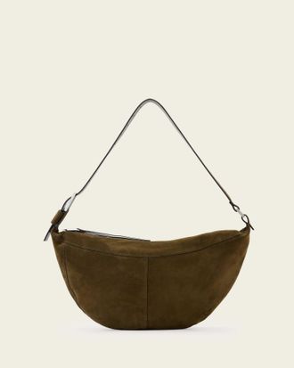 AllSaints Luna Slouchy Suede Shoulder Bag