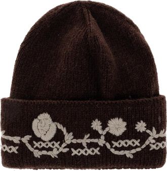 Moncler Wolmuts - Dames - Hoeden - Bruin - ONE Size - Wol - Accessoires