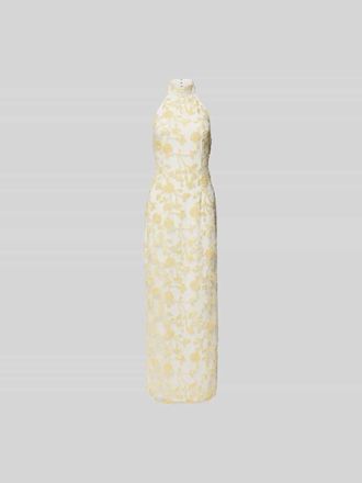 Rotate Maxikleid mit Neckholder in Hellgelb, Gr&ouml;&szlig;e 34