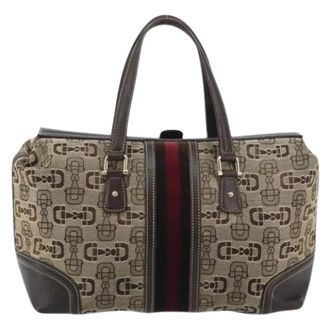 Gucci Pre-owned Vintage Handbag - Dames - Pre-owned - Beige - Maat: ONE Size Leer