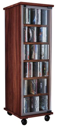 ebuy24 Ebuy24 - Vcm Cd Shelf Wood Gabinete De Cd Con Puertas De Vidrio De Seguridad Esg Para 204 Cd O 72 Dvds Dimensiones: Al. 98 X An. 31 X T. 35 Cm Estante
