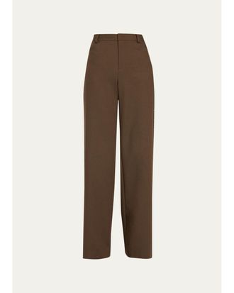 Vince Studded Mid-Rise Wide-Leg Trousers