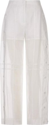 Jil Sander Dames, Broeken, Wit, Maat: 2XS Katoen