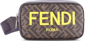 Fendi Logo Camera Case Bag Zucca Coated Canvas Medium crossbody bag - Bruin