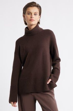 Nordstrom Wool & Cashmere Turtleneck Sweater in Brown Coffee at Nordstrom Rack, Size X-Small