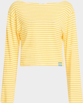 Mother The Skipper Bell Striped Top