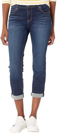 Kut from the Kloth Petite Catherine Boyfriend in Abelia Womens Jeans Abelia : 10P 26, Polyester/Elastane/Denim