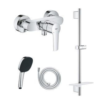 GROHE Conjunto Mezclador De Ducha Mec&aacute;nico Grohe Start + Teleducha Vitalio Comfort 110 + Barra Vitalio Smartactive Quickflix + Flexible