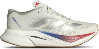 adidas Womens adidas adiZero Boston 12 - Running Shoes White/Matte Silver/Pure Ruby Size 10.0