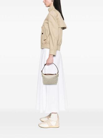 Loewe 2023 Small Anagram Jacquard Cubi Bag handbag - Brown