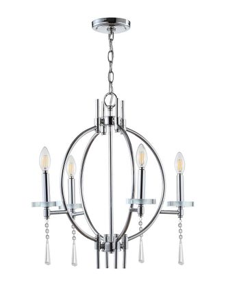 Jonathan Y Designs Jonathan Y Laura 23In Crystalmetal Led Pendant