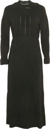 Burberry Midi-jurk met kanten vlak - Zwart