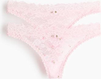 H&M 2er-Pack Tangas aus Spitze - Pink