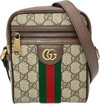 Gucci Pre-owned Ophidia Messenger Bag - Dames - Vintage Schoudertas - Beige - ONE Size - Vintage