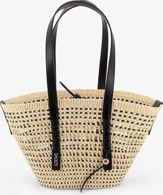 Loewe Paulas Ibiza -Borsa a spalla Braid in rafia e pelle - LOEWE - gender_Woman