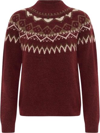 Cream CRCherrie Pullover - Knitwear - Mujer - Rojo - 2XL