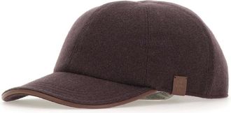 Eleventy Accessoires, Heren, Bruin, ONE Size, Leer, Baseball Cap