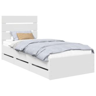 vidaXL Estructura De Cama Con Caj&oacute;n 100 X 200 Cm Madera Ingenieril Vidaxl