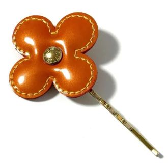 Louis Vuitton Pre-owned Accessories, female, Orange, Size: ONE SIZE Pre-owned Leather hair-accessories