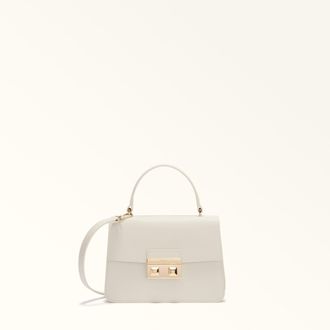 Furla Bella Top Handle Perla E Light Grey Andromeda Calf Leather Woman