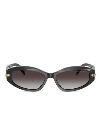 Michael Kors Zonnebril met geometrisch montuur - Zwart