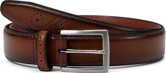 Johnston & Murphy Burnished Edge Belt Mens Belts Tan : 42 Waist, Leather