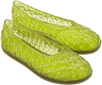 Melissa Possession Water Resistant Jelly Ballet Flat in Green at Nordstrom, Size 10