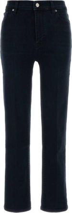 Frame Denim Black Straight High Rise Jeans