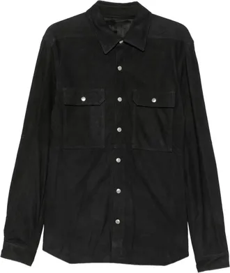 Rick Owens Suede Press-stud Jacket