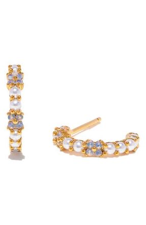 Girls Crew Orchid Hoop Earrings in Gold at Nordstrom