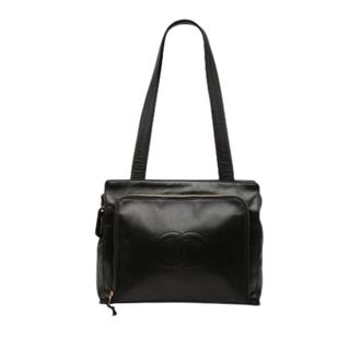 Chanel Pre-owned Shoulder Bags, female, Black, Size: ONE SIZE Pre-owned Lambskin Tote