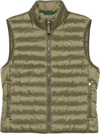 Lacoste Gilet trapuntato con zip - Verde