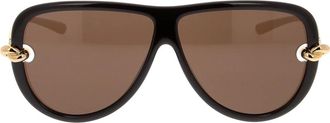 Bottega Veneta Knot Pilot Zonnebril - Dames - Accessoires - Zwart - Maat: ONE Size